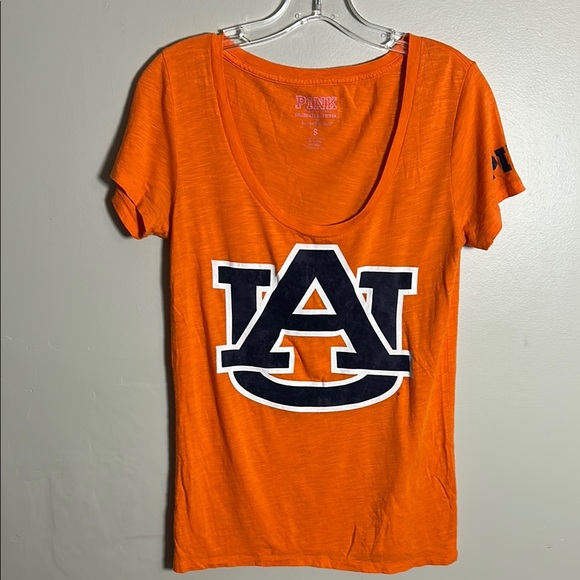 PINK Victoria's Secret Tops - Victoria Secret Pink X Auburn University scoop neck Short Sleeve Shirt Sz Small